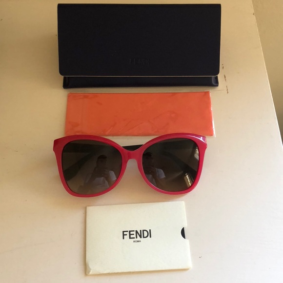 Fendi Accessories - NWT, Gorgeous Fendi fushia and brown sunglasses.